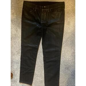7 For All Mankind Black Jeans Size 32 Waist, 29”Inseam, ‎ Style P179101G Shiny